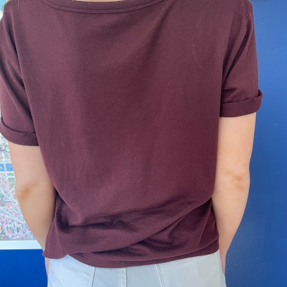 Soft and Sexy Burgundy Tee - Picture 3 of 3